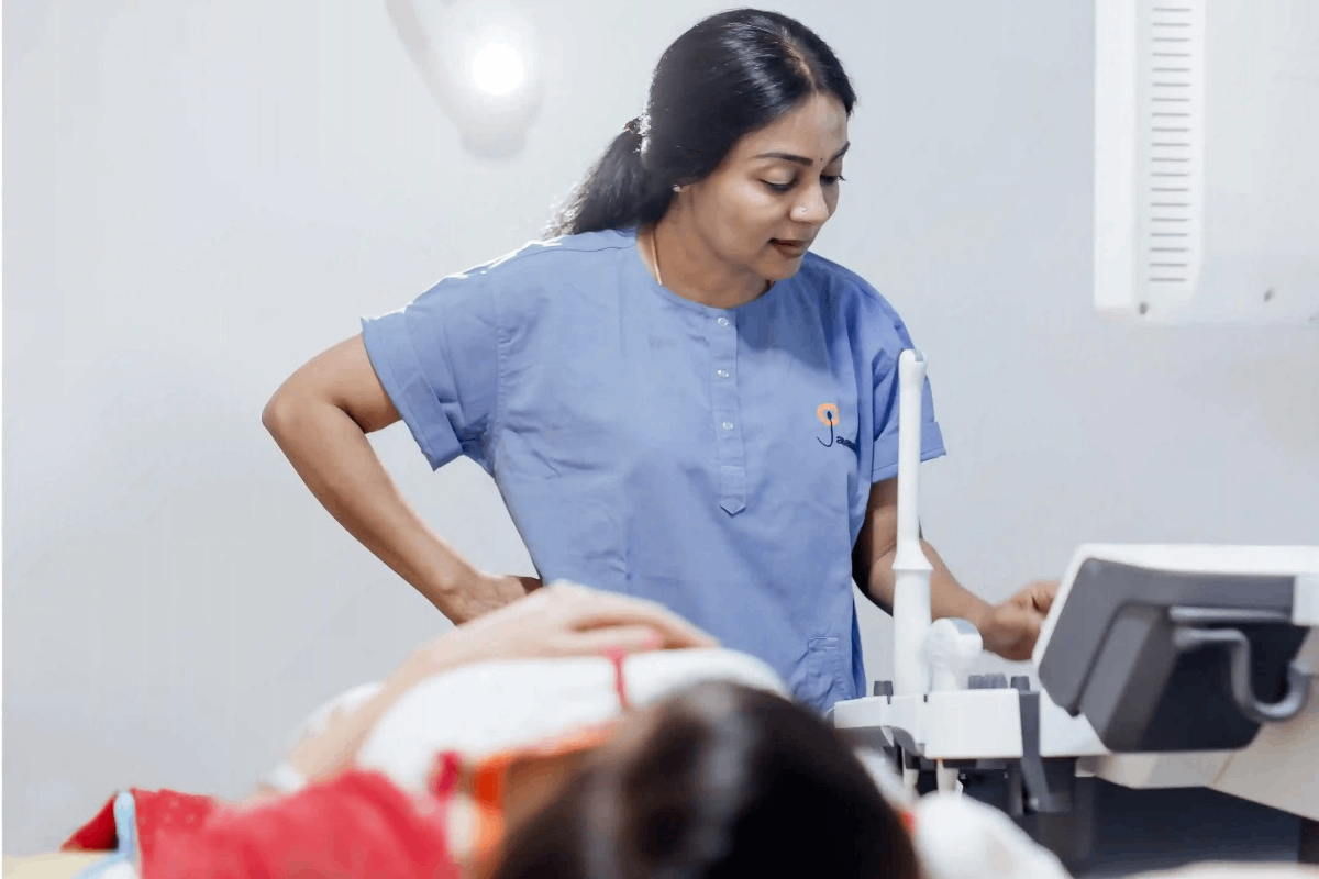Illustration of follicle growth during ovarian stimulation at Jananam Fertility Centre, Chennai