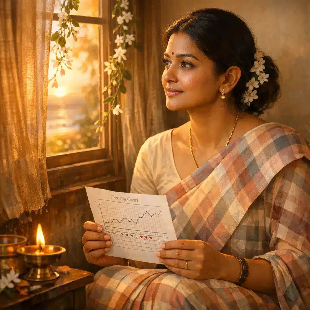 PCOD உள்ள பெண்ணின் ovulation பரிசோதனை மற்றும் ஒழுங்கற்ற மாதவிடாய் சுழற்சி விளக்கப்படம்